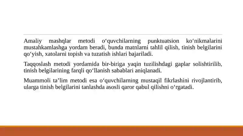 Maktab ta’limida punktuatsiya va orfografiya o‘qitish metodlari 4