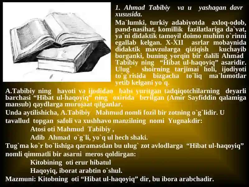 Ahmad Tabibiy hayoti va ijodi 4
