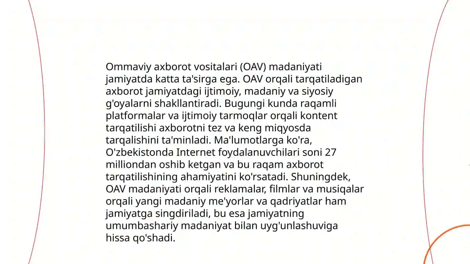 Axborot matnlar bilan ishlash va media madaniyat. BMTning "Bola huquqlari to'g'risidagi konvensiyasi" Media texnologiyalar kundalik hayotda. Virtual o'yinlarning asoratlari 4