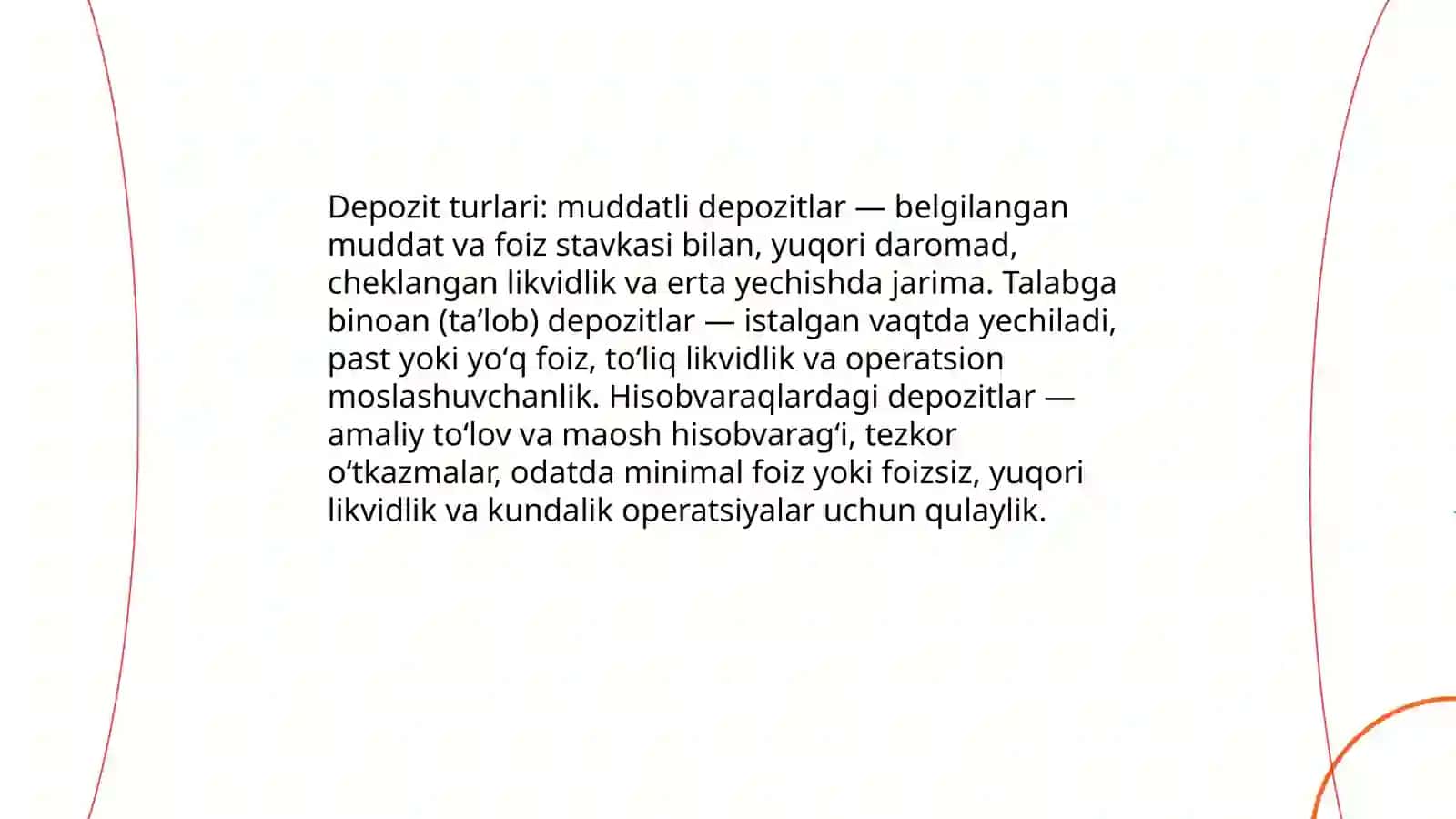 Depozit (omonat) tushunchasi, uning afzallik va kamchliklari 4