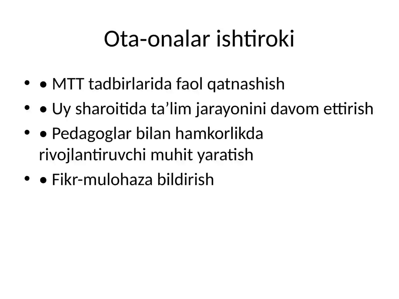 Maktabgacha taʼlim tashkiloti va oila hamkorligi 4