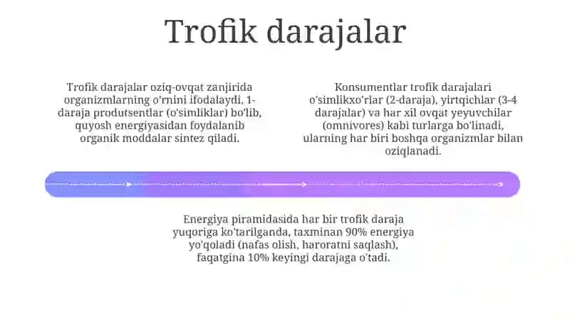 Oziq-ovqat zanjiri va trofik darajalar 4
