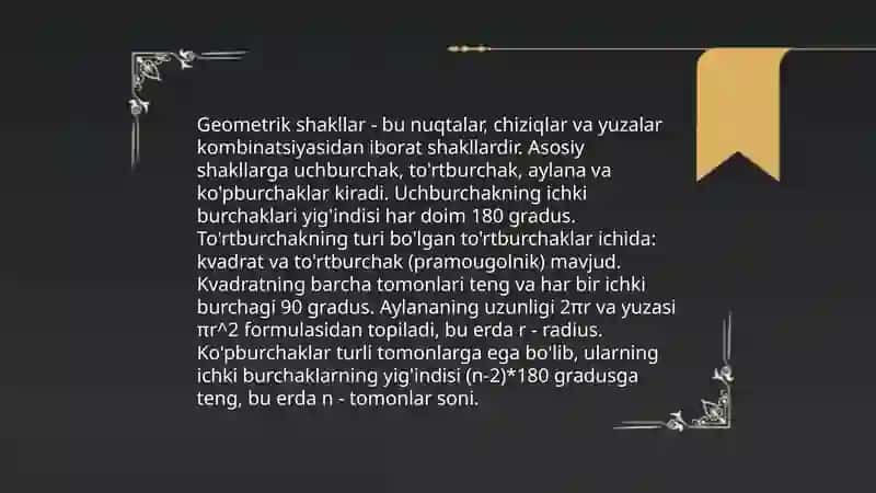 Matematikadan toʻgarak on minutliklar konkurs bellashuvlar va mashgulotlarni tayyorlash va oʻtkazish metodikasi 4
