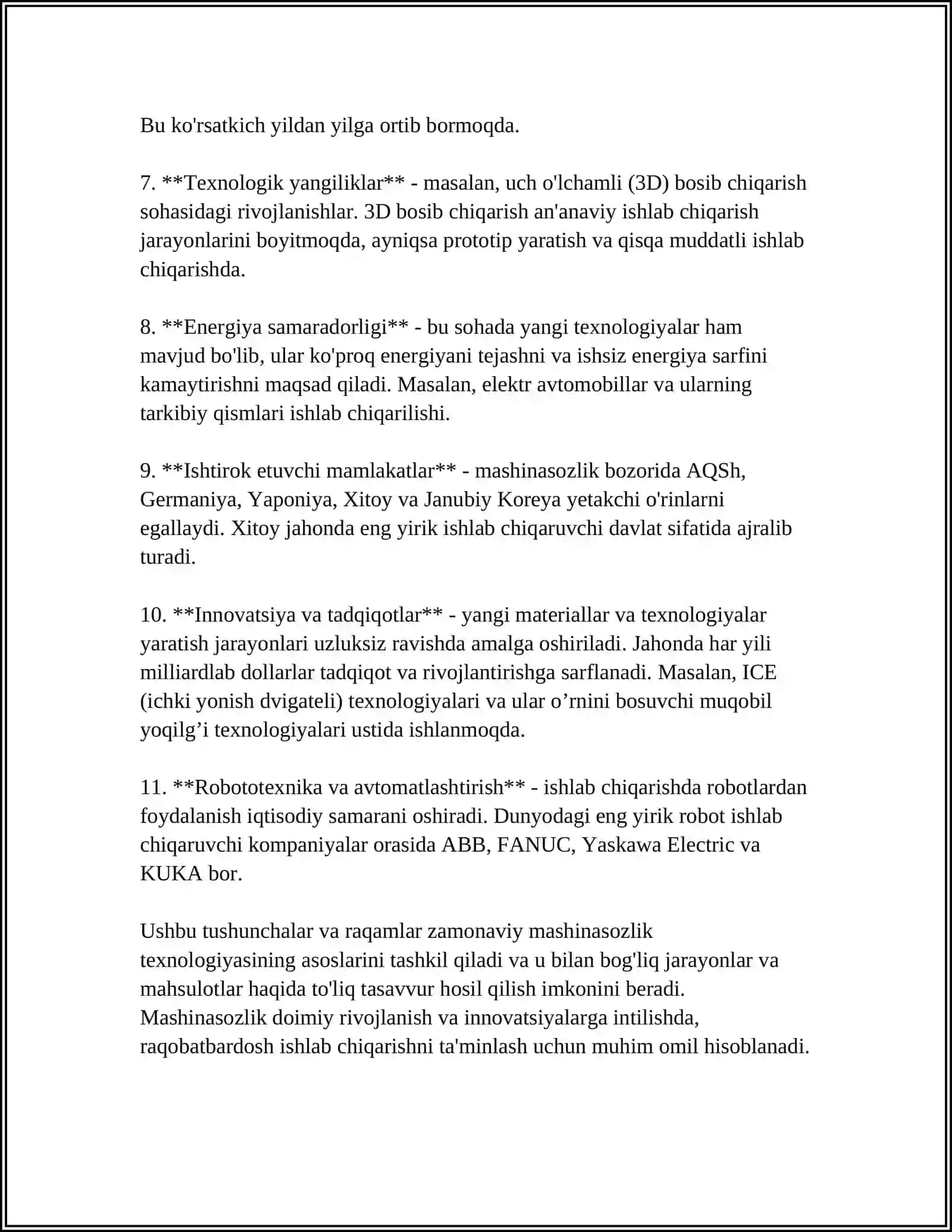 MASHINASOZLIK TEXNALOGIYASI ASOSLARI FANI. OLCHAGICH VA KESKICH ASBOBLARINI TANLASH 4