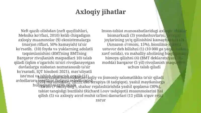 Inson va tabiat o'rtasidagi o'zaro munosabat 4