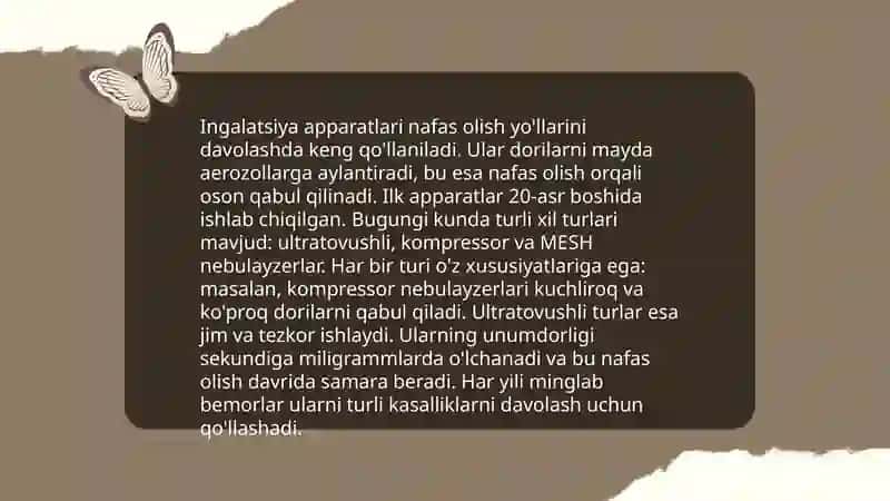 Ingalatsiya oʻtkazish ingalatsiya ajralmalarini soʻrib olish 4