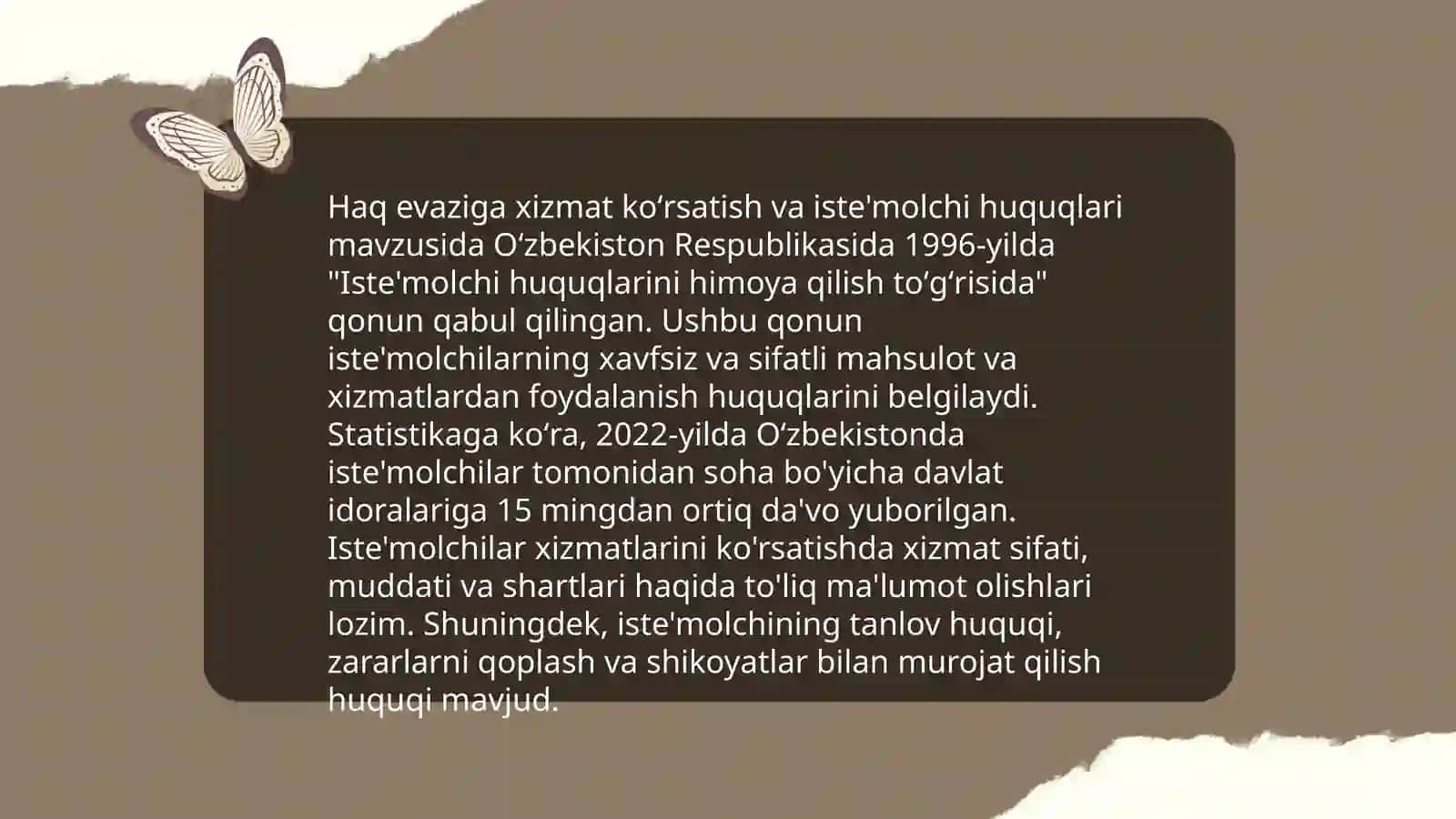 Haq evziga xizmat koʻrsatishning huquqiy asosi 4