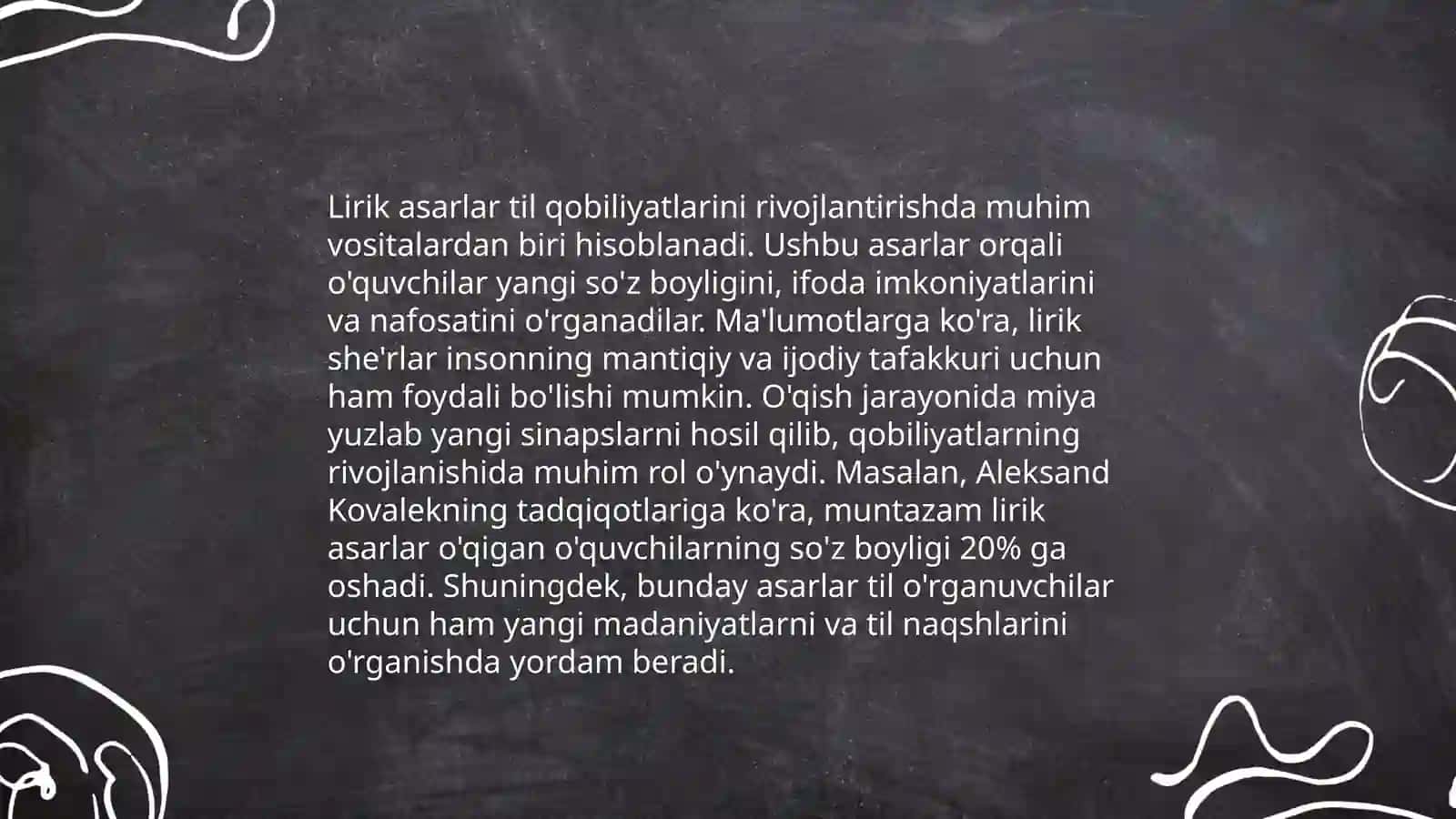 Boshlangʻich sinfda lirik asarla ustida ishlash 4