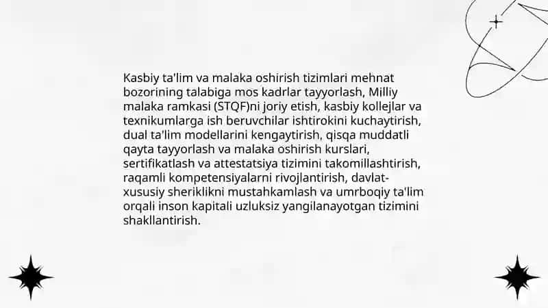Ta'lim tizimini isloh qilish maqsadlari 4