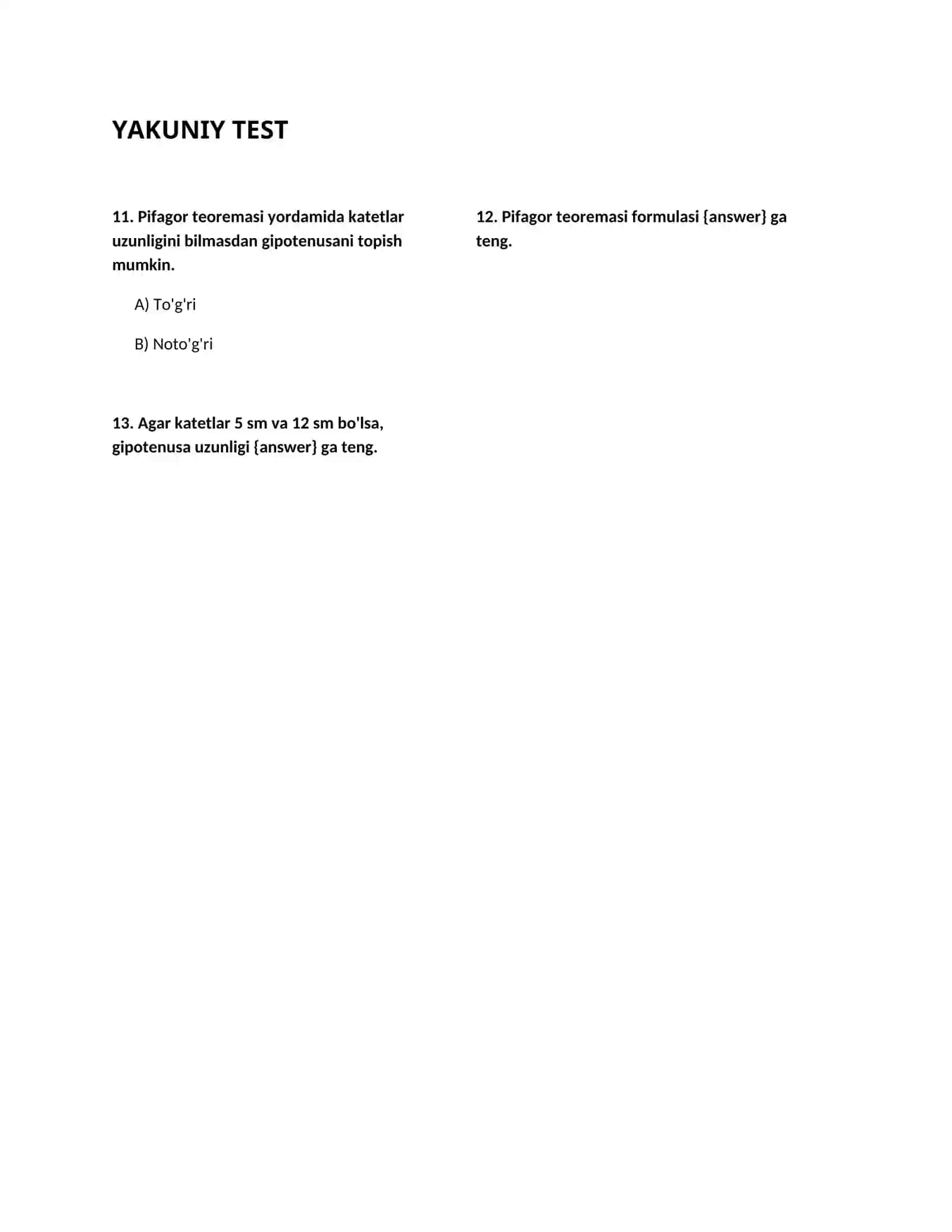 Pifagor Teoremasi 4