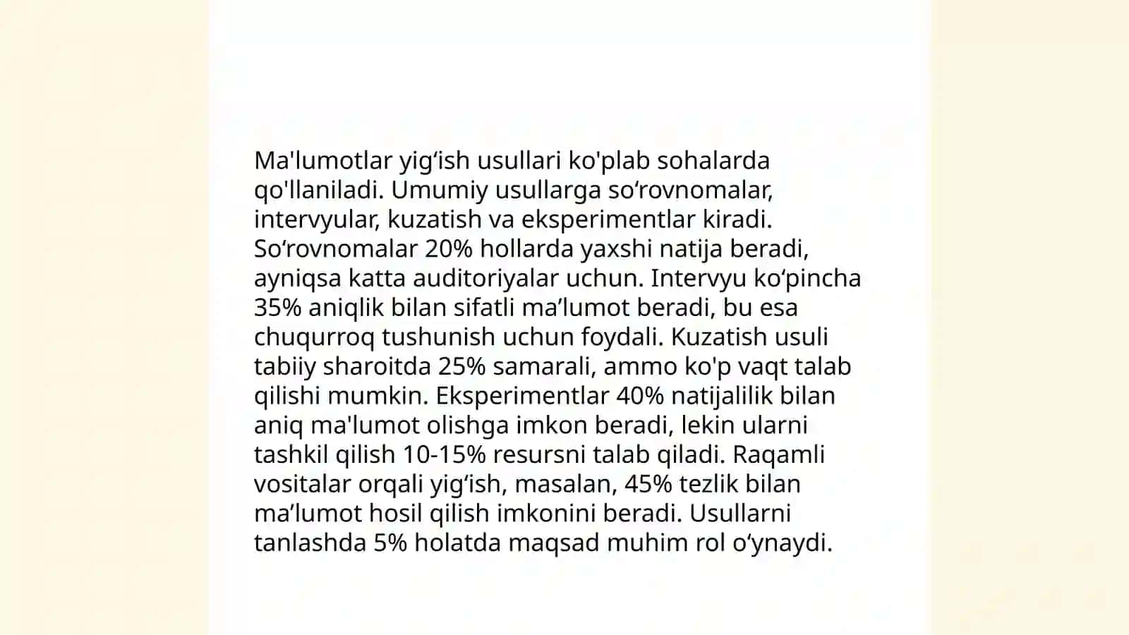Statistika tadkikotlar tashkil etish va uning boskichlari 4
