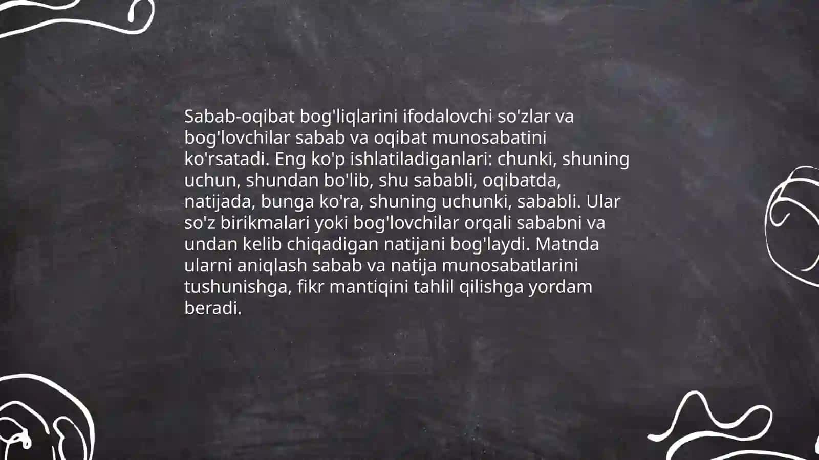 Matndagi sabab-oqibat bog'liqliklarini aniqlash 4