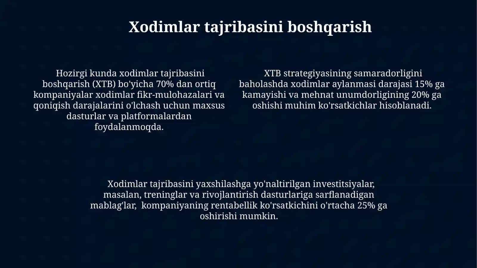 Inson resurslarini boshqarish xizmatlari faoliyatining zamonaviy tendentsiyalari 4
