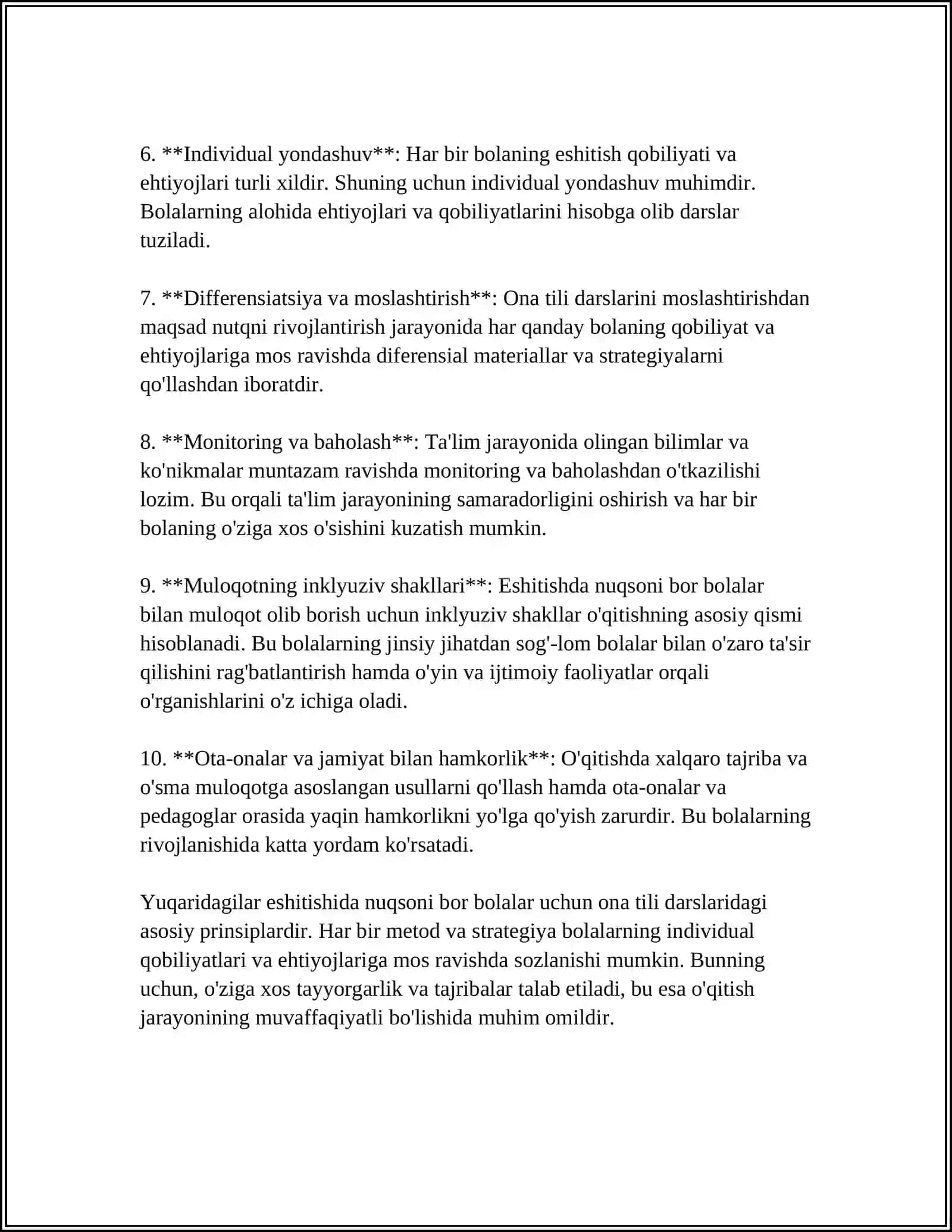 ESHITISHDA NUQSONI BOʻLGAN BOLALAR MAKTABIDA ONA TILI DARSLARIDA XATOLAR USTIDA ISHLASH TEXNOLOGIYASI 4