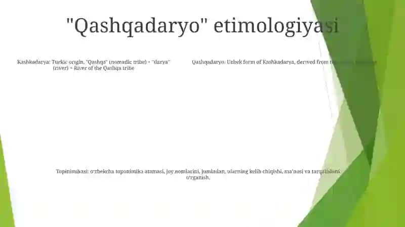 Qashqadaryo Topinimikasi 4
