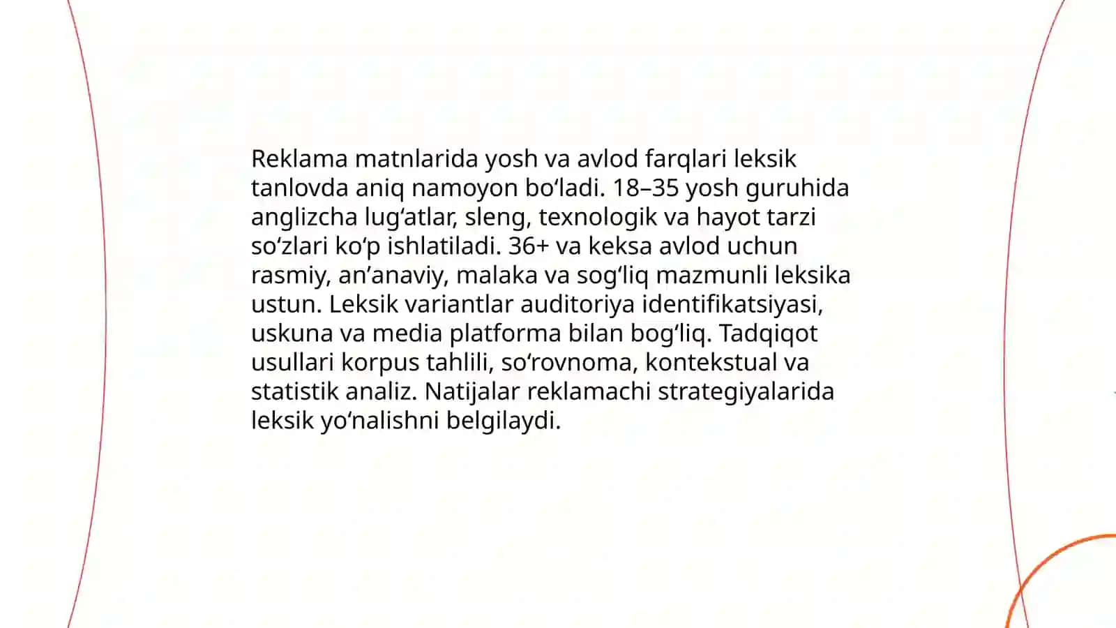 Reklama matnlarida ishlatilgan leksik birliklarning sotsiolingvistik talqini 4