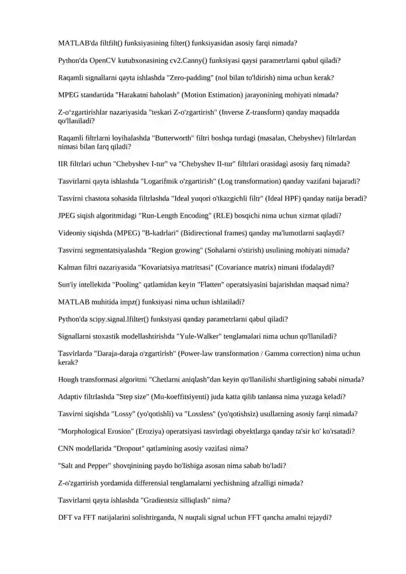 Furye tahlili va tezkor Furye o‘zgartirishi (FFT) 4