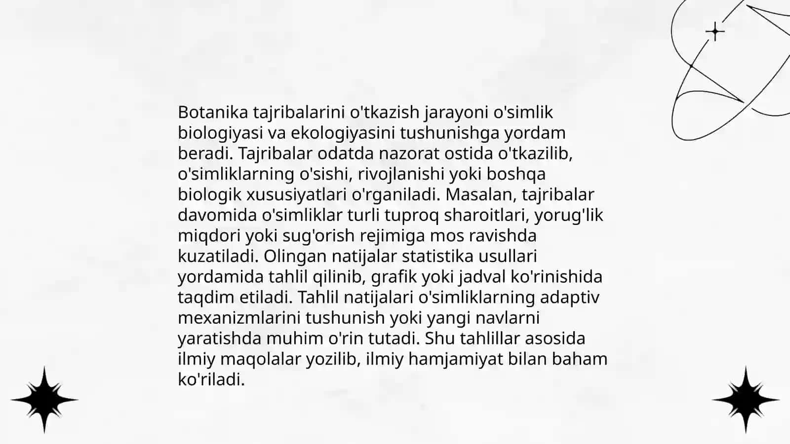 Botanikadan bajaradigan yozgi topshiriqlar 4