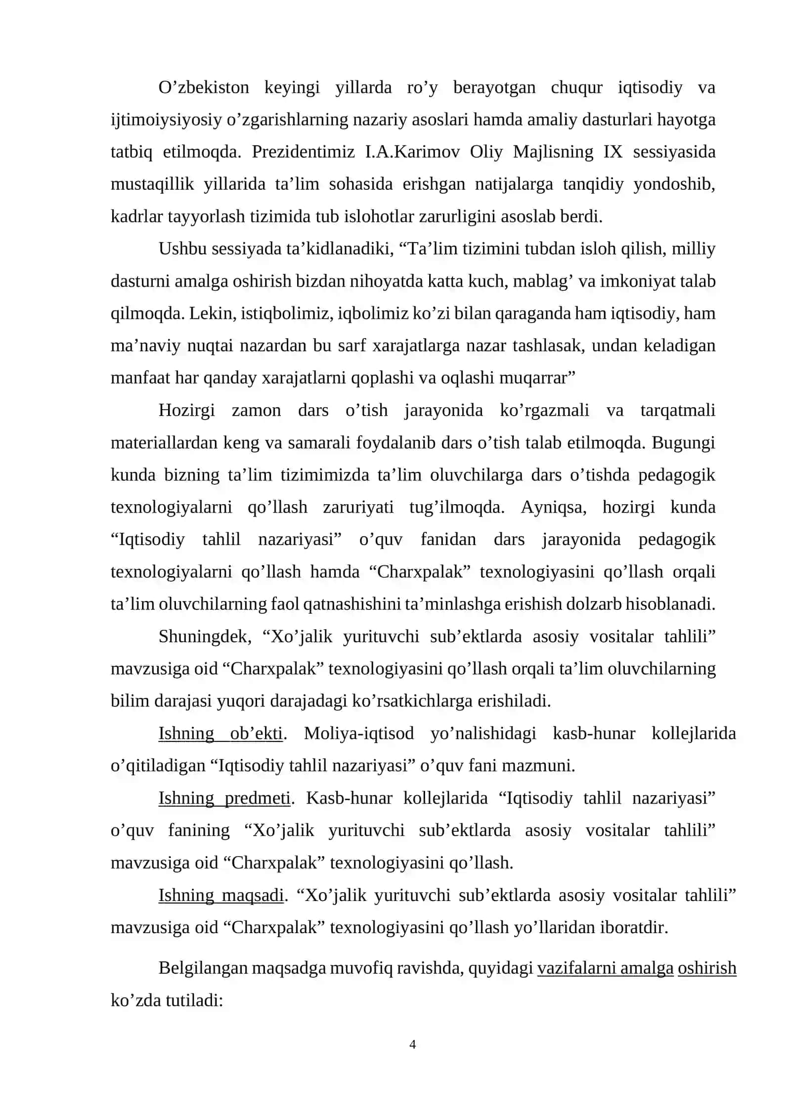 Xo’jalik yurituvchi sub`ektlarda asosiy vositalar tahlili 4