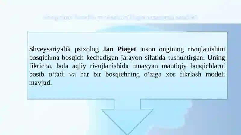 Inson ongining ontoginetik taraqiyyot. Diqqatning psixologik jihatlari 4