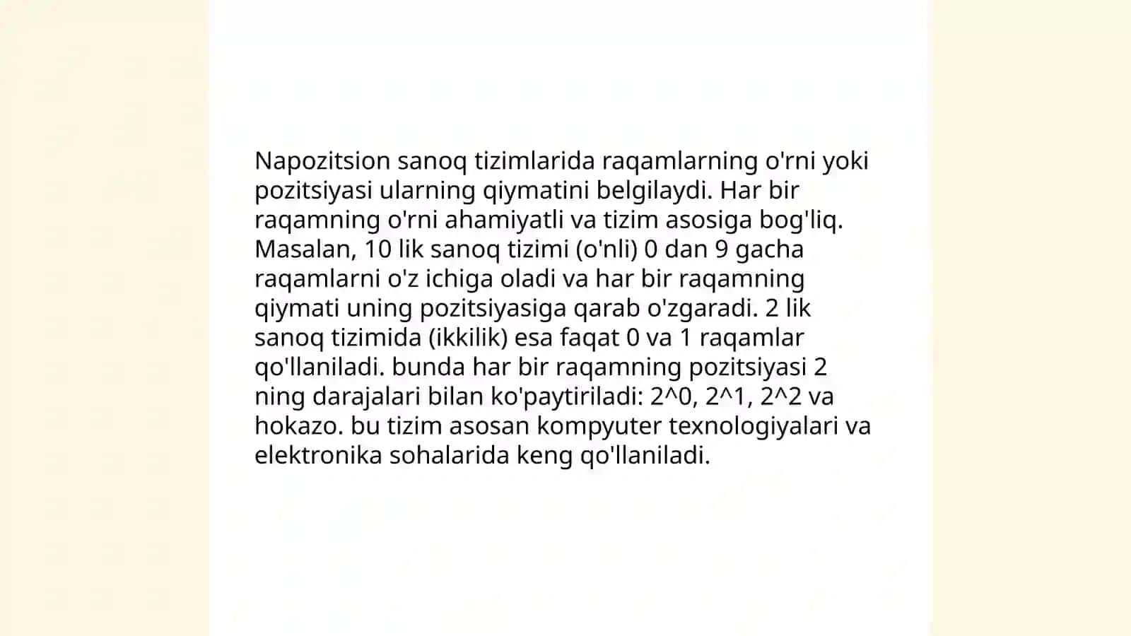 Pozitsion sanoq tizimlari 4