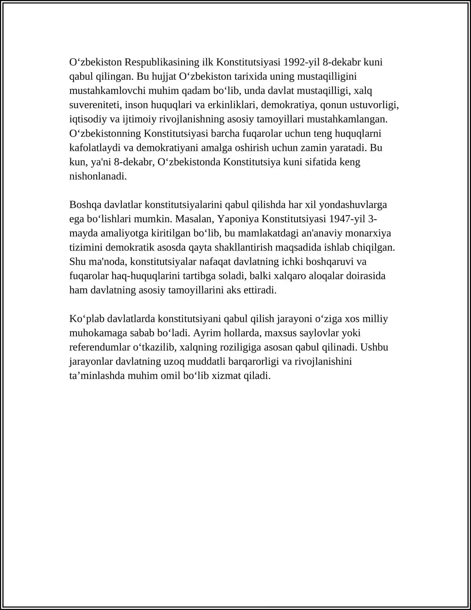 MUSTAQILLIK YILLARIDA DAVLAT BOSHQARUVI TIZIMIDA AMALGA OSHIRILGAN ISLOHOTLAR 4