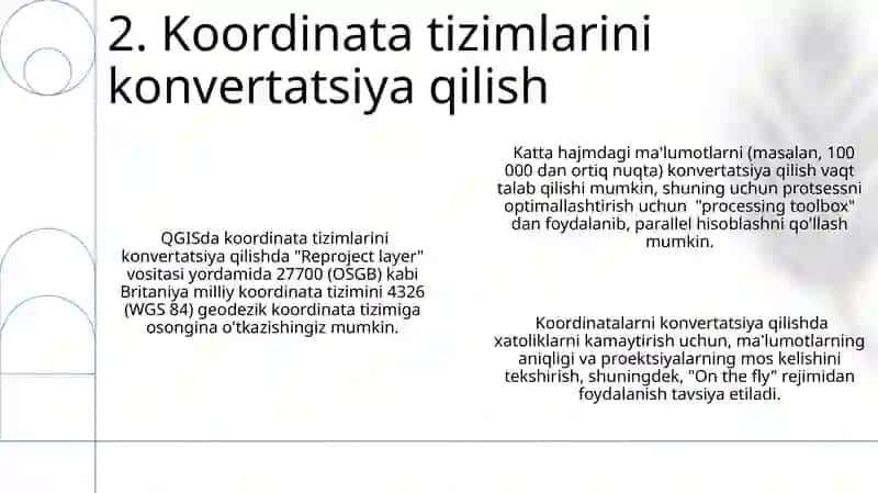 QGIS dasturini ishgatushirish 4