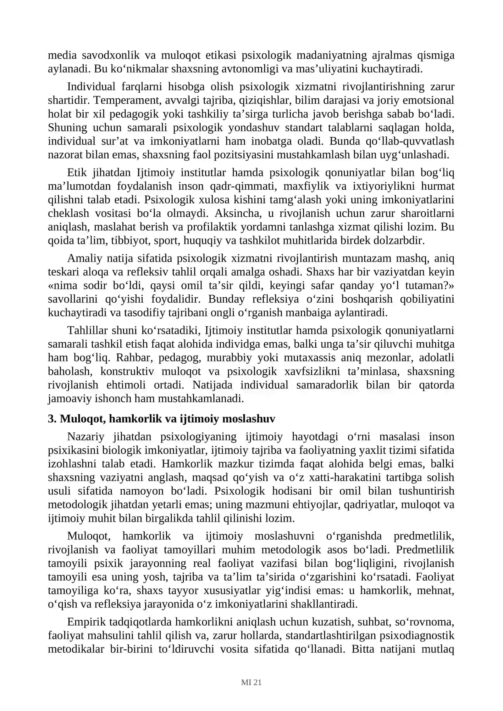 Psixologiyaning ijtimoiy hayotdagi o‘rni 4