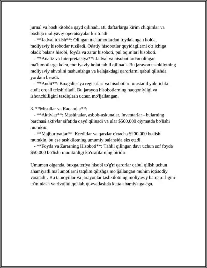 Buxgalteriya Hisoqi Jarayoni 4