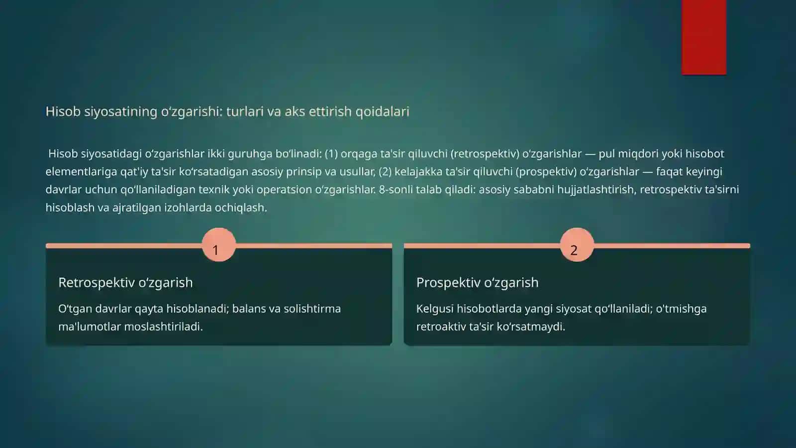 8‑sonli MHXS (IAS): Mazmuni va Amaliyot Muammolari 4
