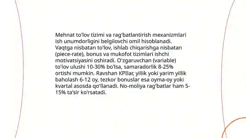 Ishchilarning mehnat unumdorligiga ta’sir etuvchi omillarni tahlili 4