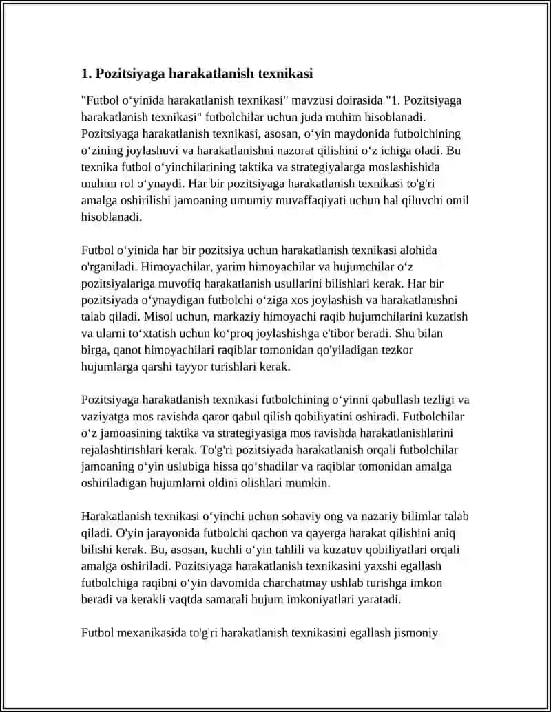 FUTBOL OʻYINIDA HARAKATLANISH TEXNIKASI 4