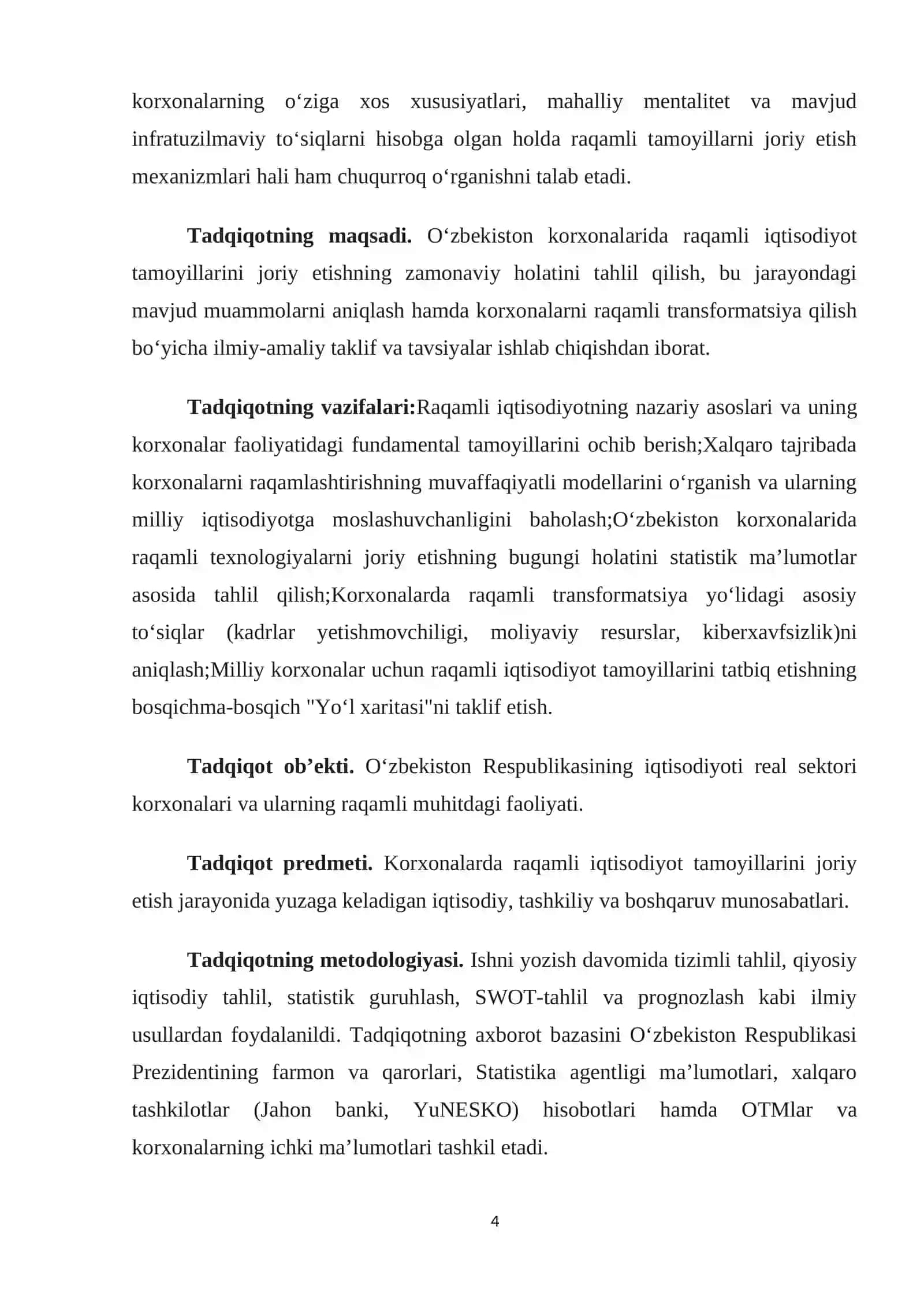 KORXONALARDA RAQAMLI IQTISODIYOTNI RIVOJLANTIRISHNING ISTIQBOLLI YO‘NALISHLARI VA YECHIMLARI 4
