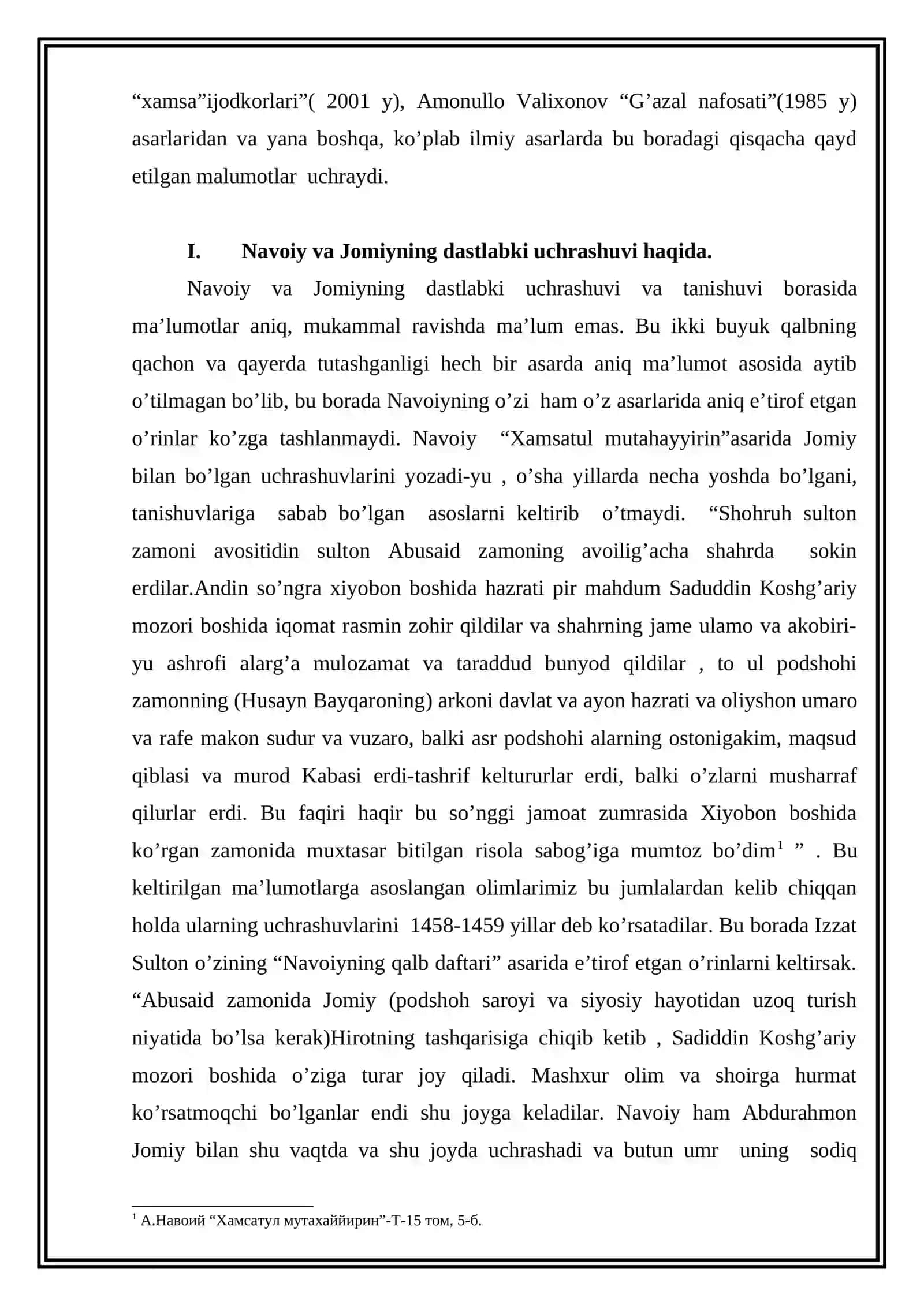 “ABDURAHMON JOMIY NAVOIY NIGOHIDA” MAVZUSIDAGI TAYYOR KURS ISHI 4