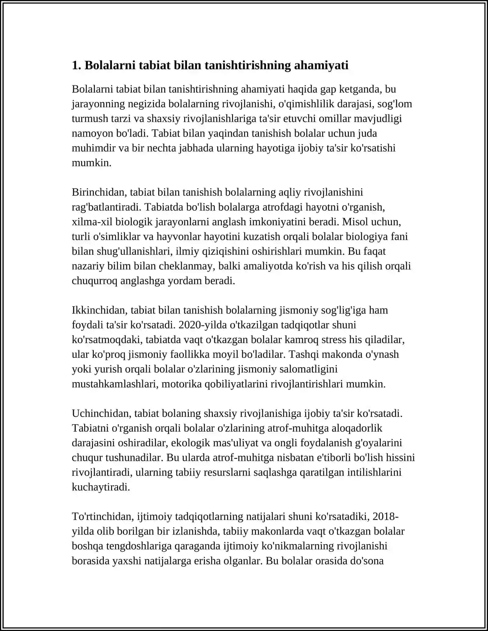 BOLALARNI TABIAT BILAN TANISHTIRISHDA TABIAT BURCHAGINING TA'LIMIY-TARBIYAVIY AHAMIYATI 4