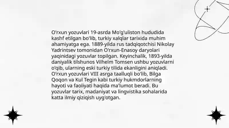O'rxun-Enasoy bitik toshlari 4