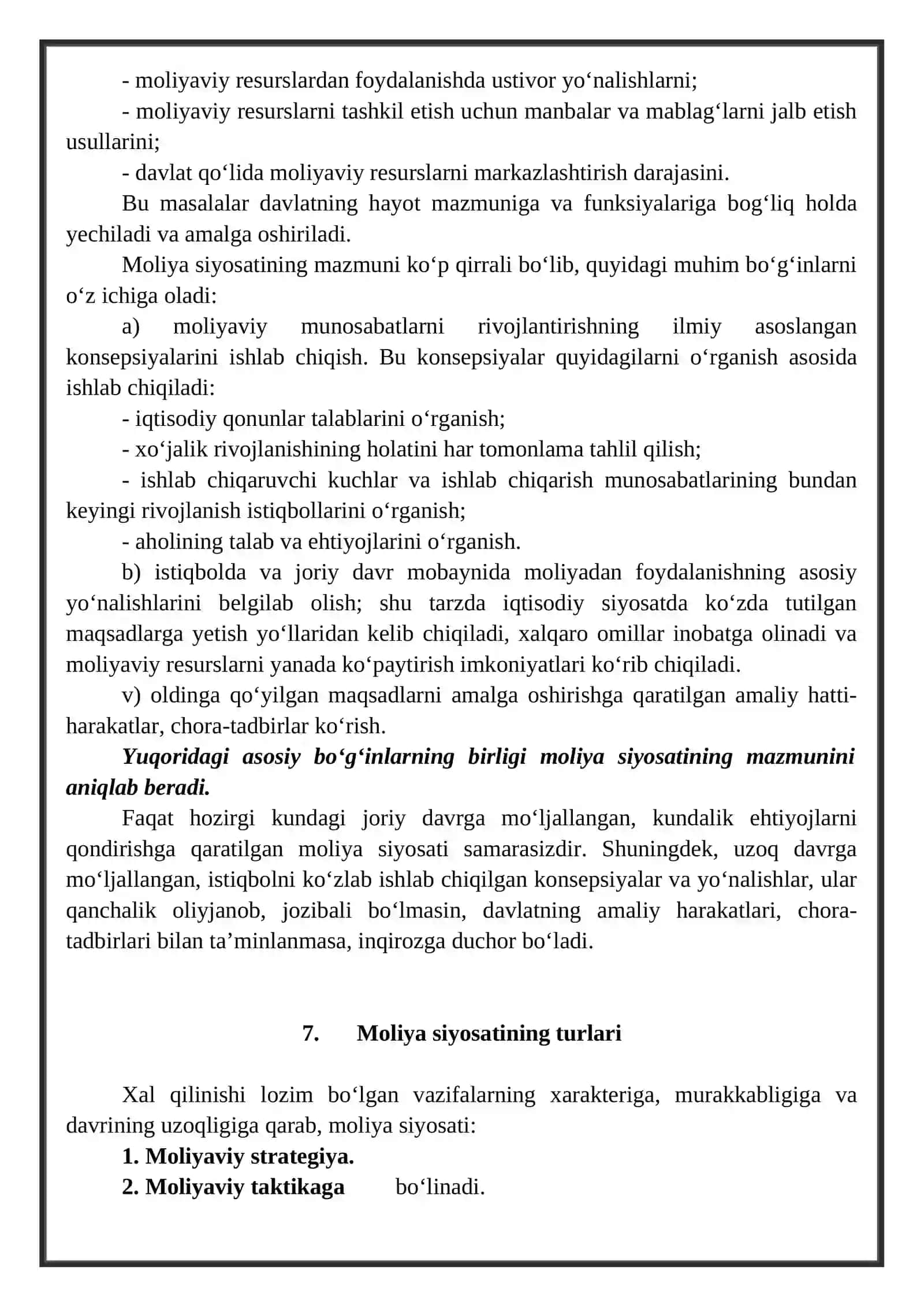 Moliya siyosati, Soliq siyosati va mexinizmi 4