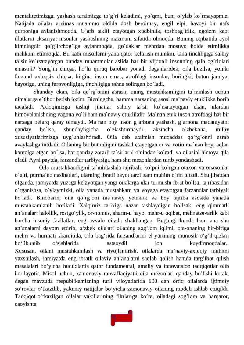 RESPUBLIKAMIZDA OILALAR FAROVONLIGINI TA’MINLASH MAQSADIDA OLIB BORILAYOTGAN ISLOHOTLAR 4