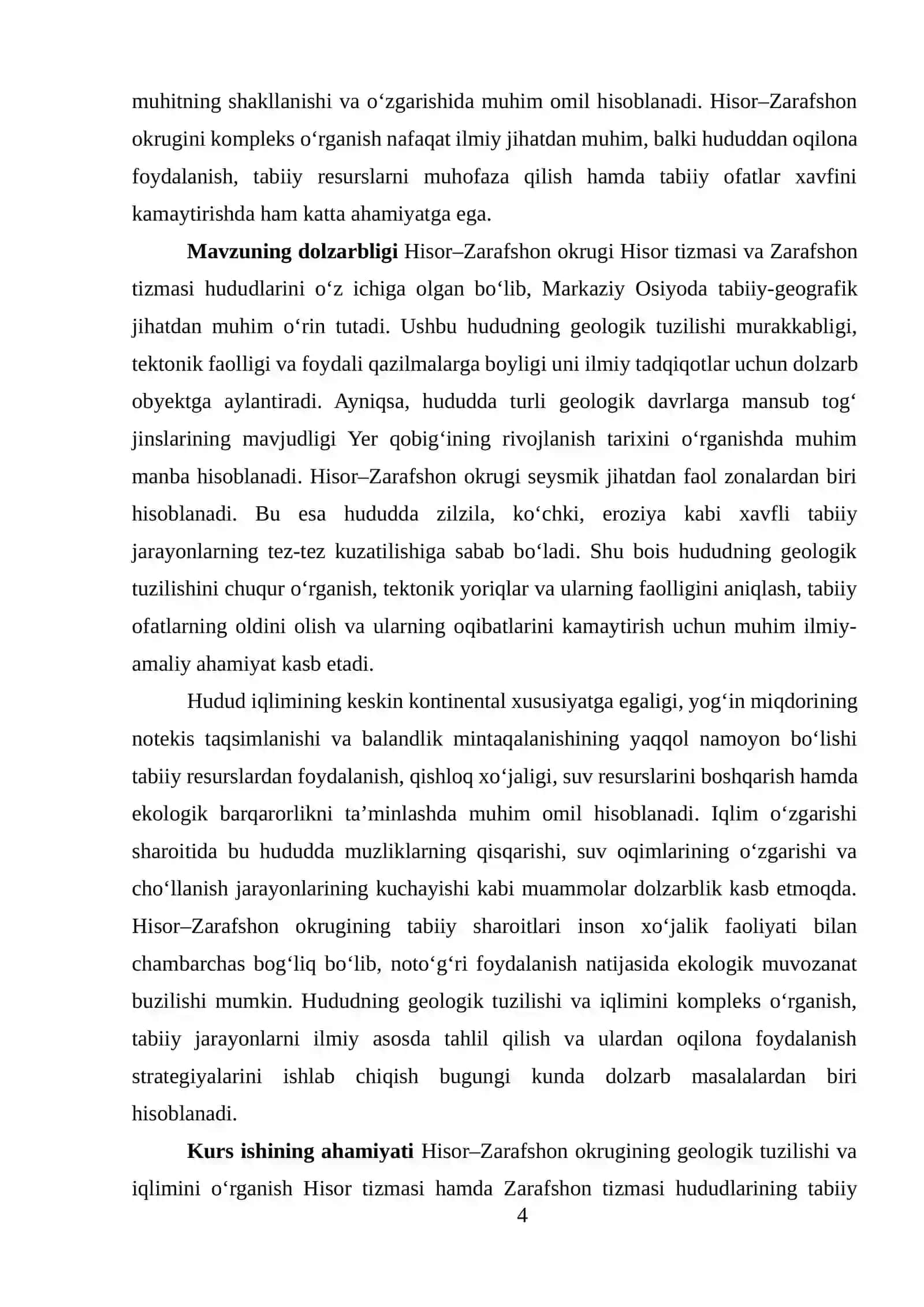 Hisor Zarafshon okrugi geologik tuzilishi va iqlimi 4