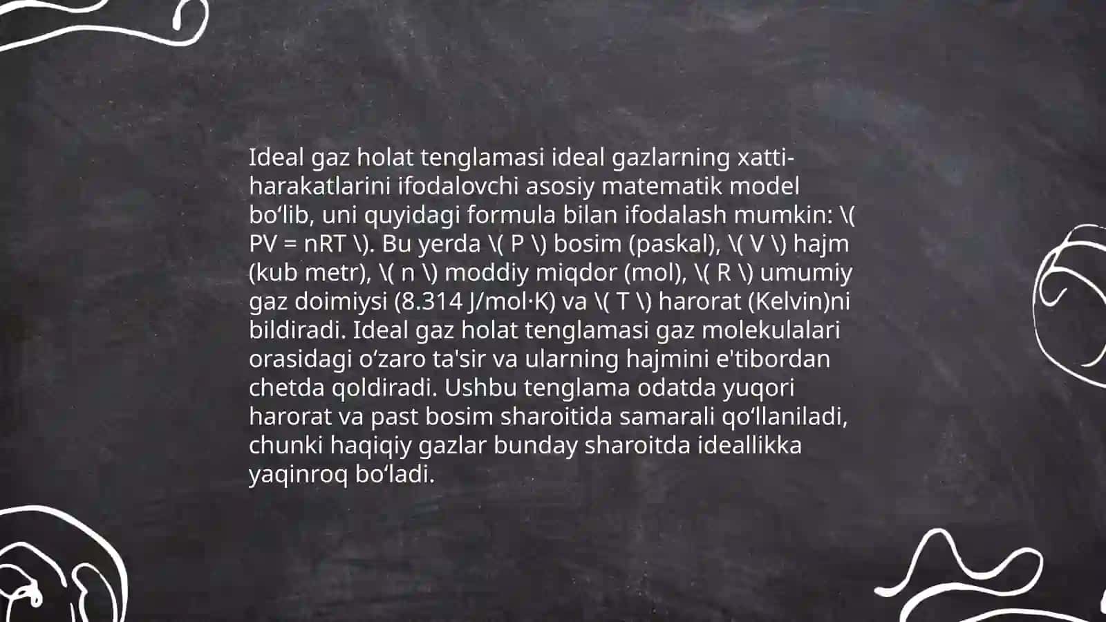 Ideal gaz holat tenglamasi Izojarayonlar 4