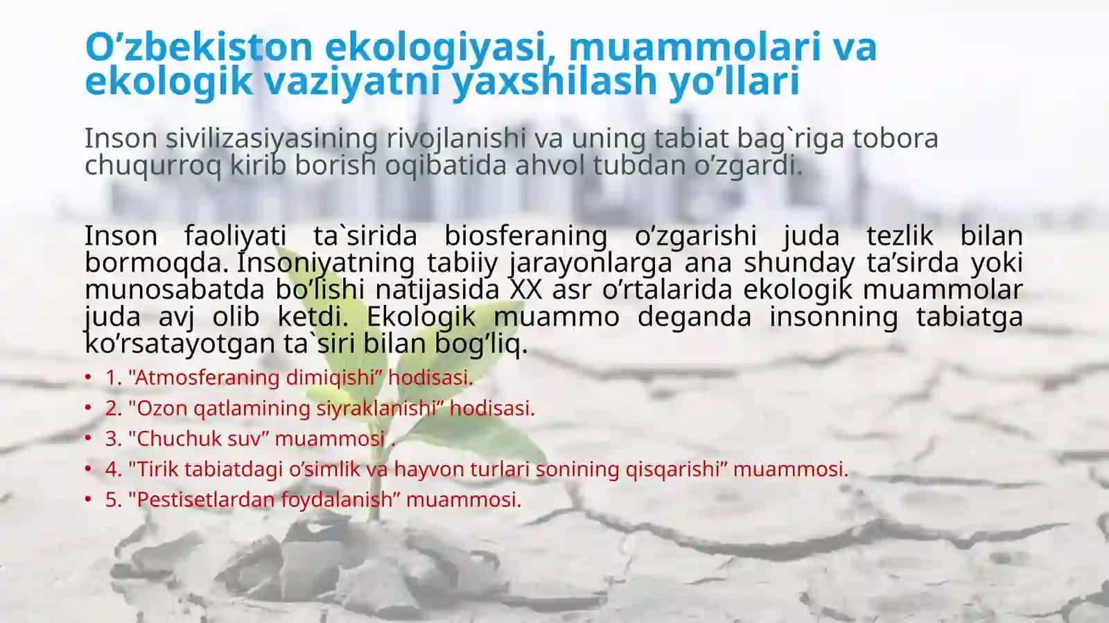 Dunyodagi top 10 muammolar 4