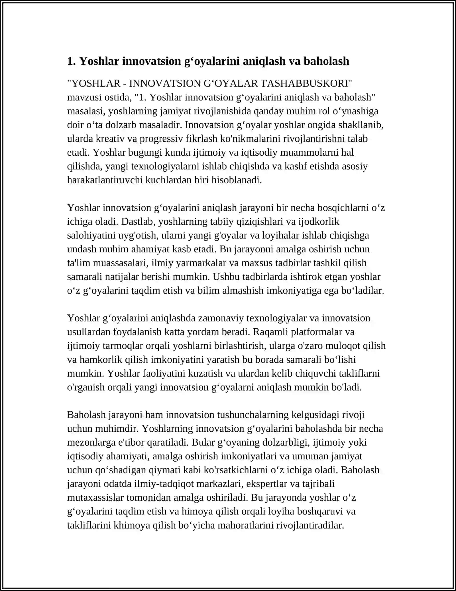 YOSHLAR - INNOVATSION GʻOYALAR TASHABBUSKORI 4