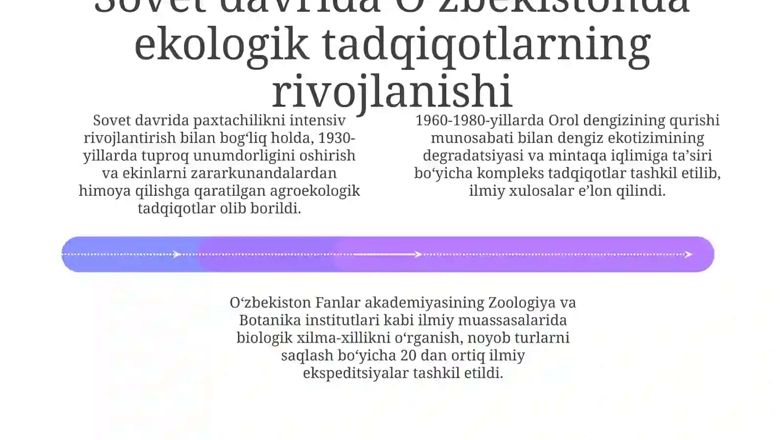 O‘zbekistonda ekologiya fanining qisqacha rivojlanish tarixi 4