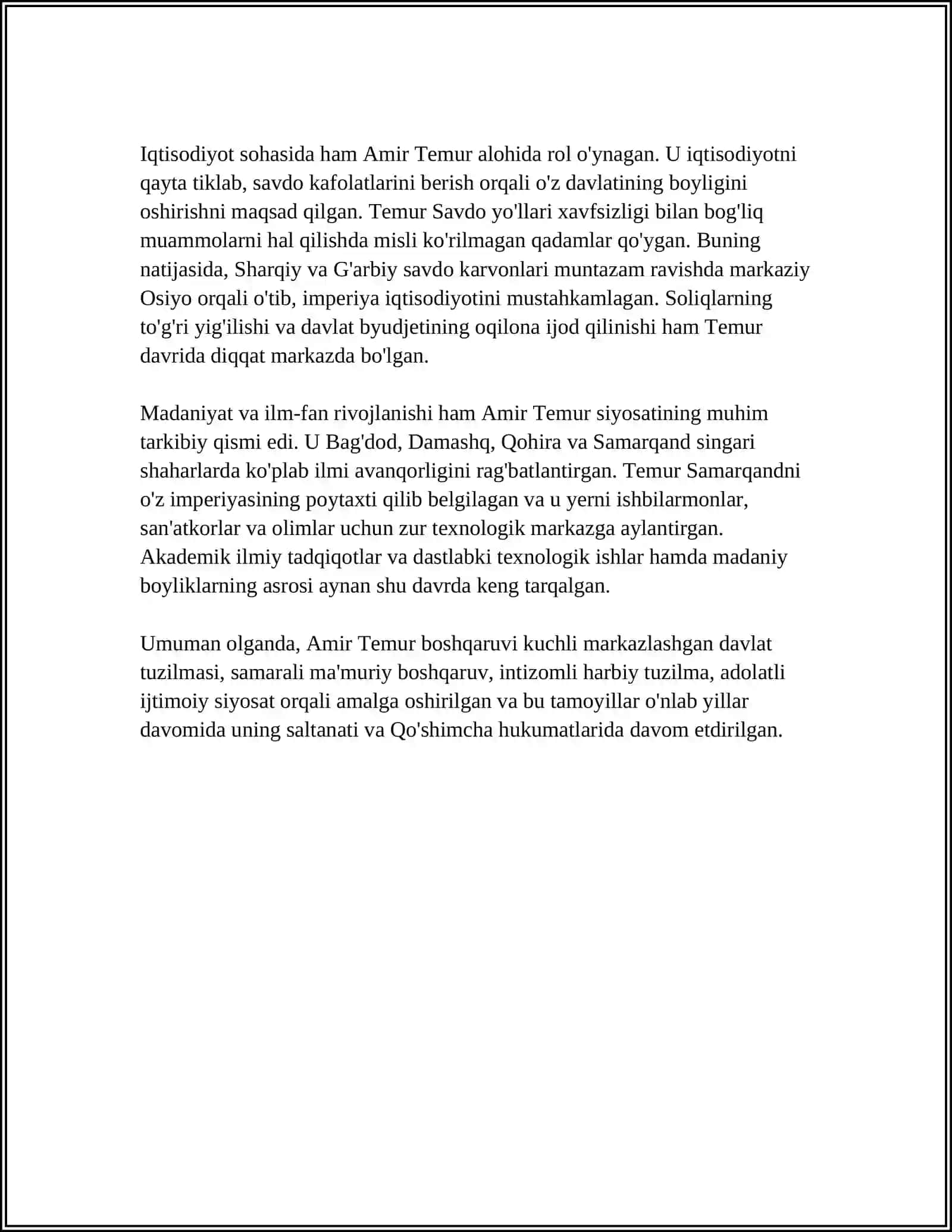 AMIR TEMUR BUYUK DAVLAT ARBOBI. MIRZO ULUGʻBEK- DAVLAT ARBOBI BUYUK OLIM 4