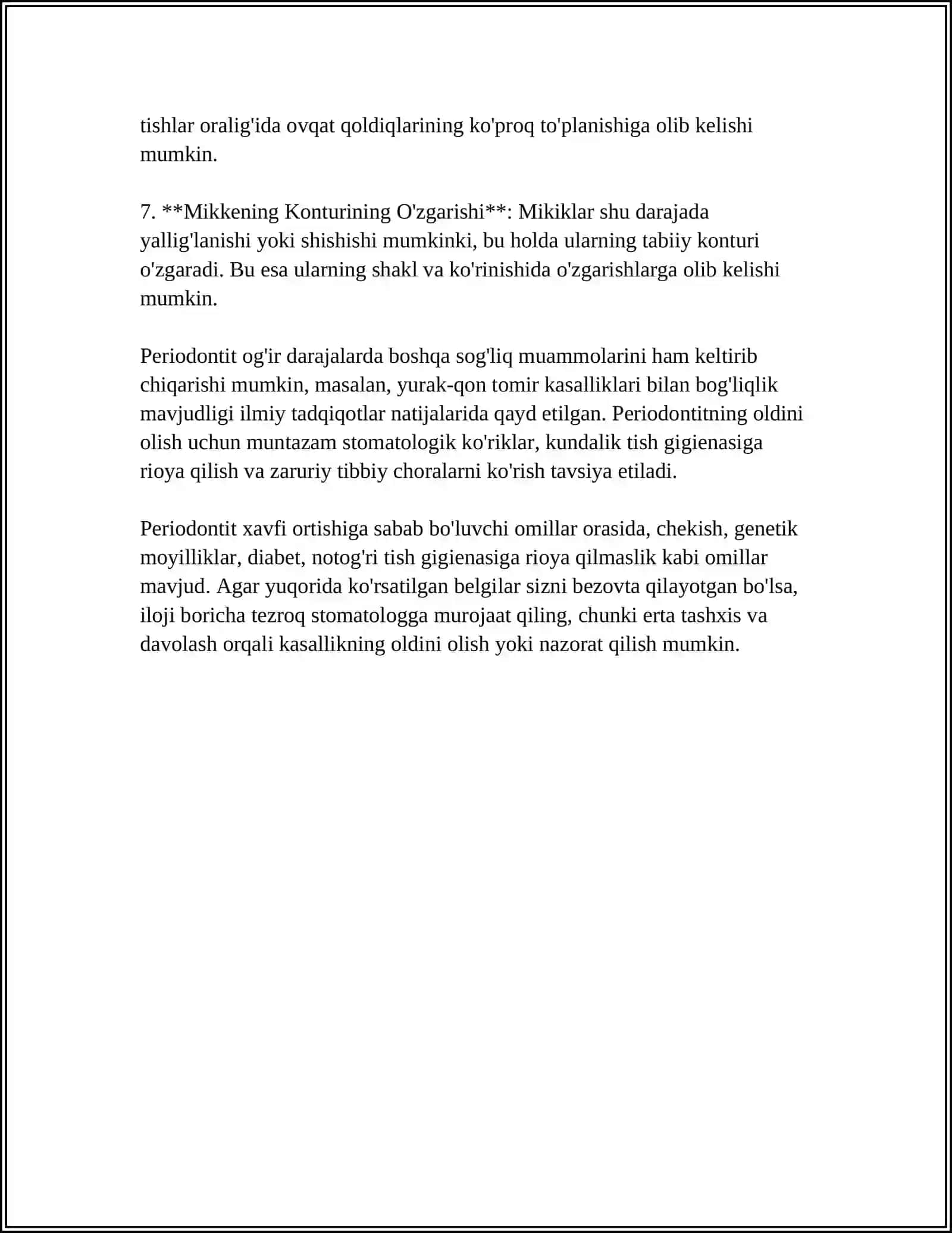 PEREODANTID KASALLIGI 4