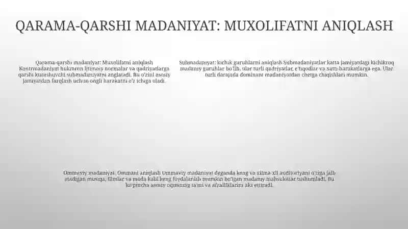 Ommaviy Madaniyatning Shakllanish Tarixi Va Uning Turlari 4