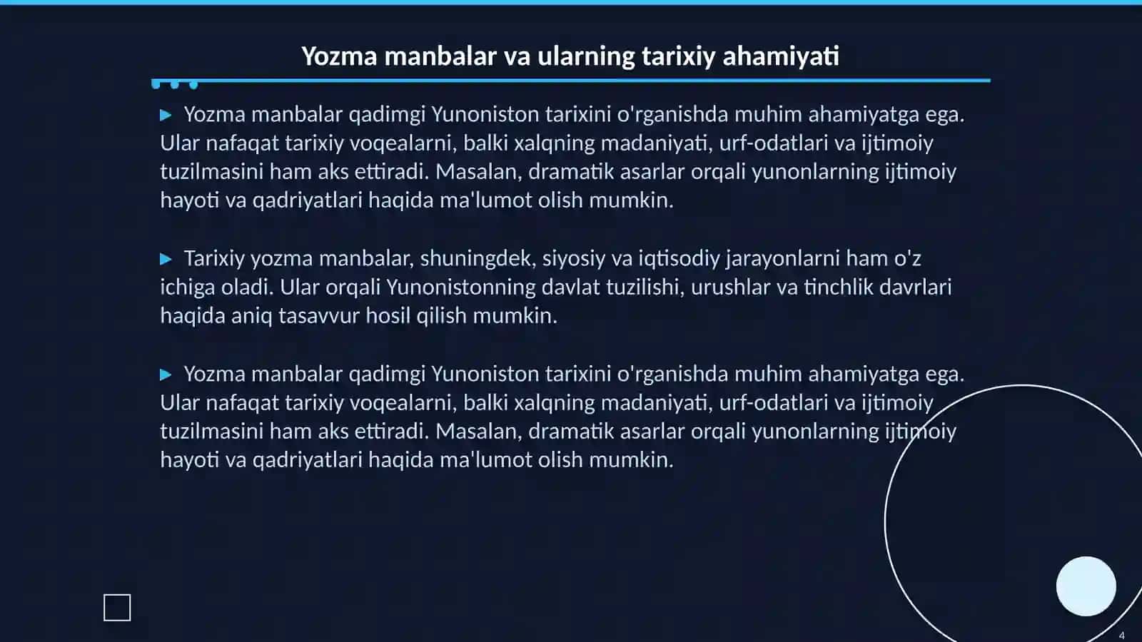 Qadimgi Yunoniston tarixiga oid yozma manbalar 4