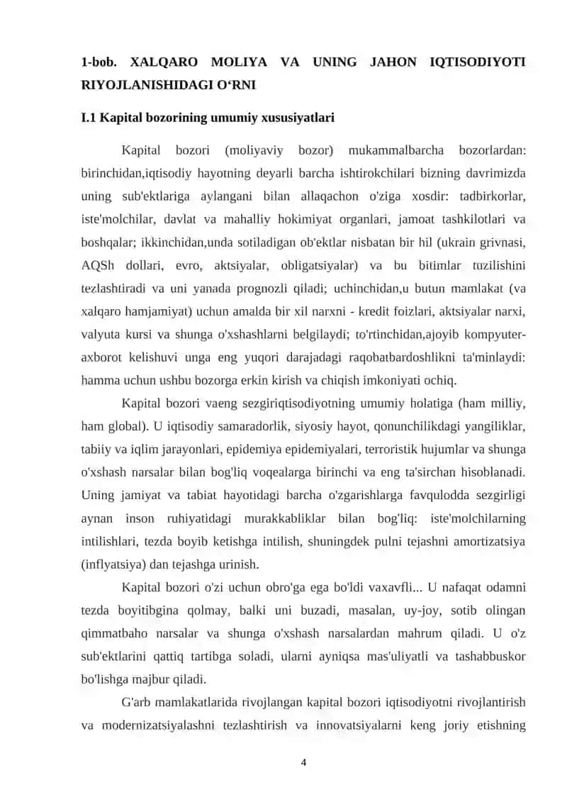 XALQARO MOLIYA BOZORI INTEGRATSIYASI 4