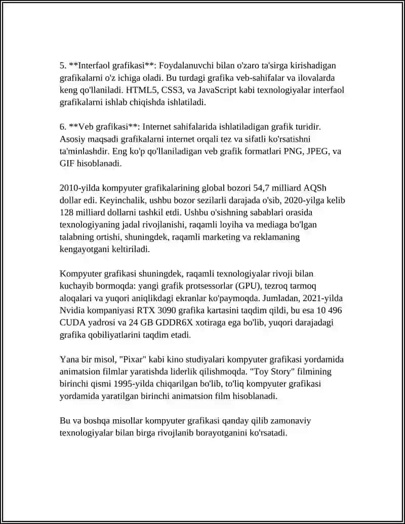 KOMPYUTER GRAFIKASI VA ULARNING TURLARI. RASRTLI GRAFIKA.RASRTLI GRAFIKA DASTURLARI.VEKTORLI GRAFIKA VEKTORLI GRAFIKA DASTURLARI.FRAKTAL GRAFIKA 4