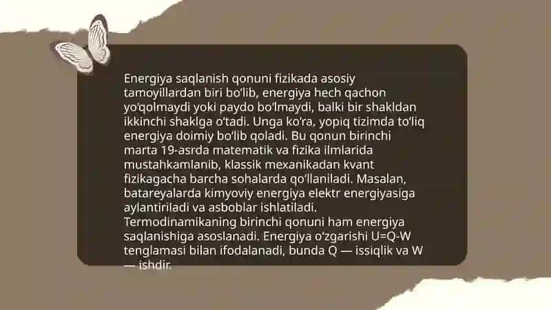 Termodinamika qonunlari issiqlik balansi 4